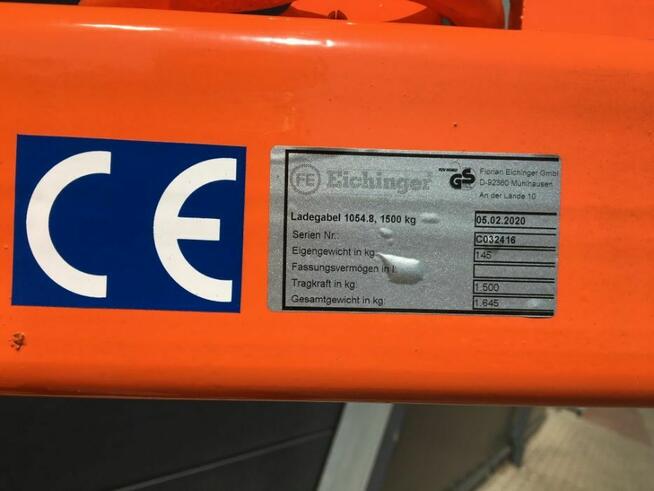 Widły do palet na HDS samopoziomujące EICHINGER 1,5T Zawiesie