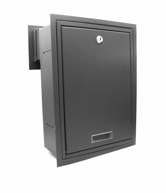 Skrzynka do wąskiego muru z maskownicą kolor ANTRACYT