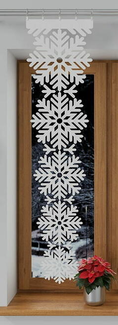 Komplet 3 paneli Gwiazdki, firany panele, panele żakardowe