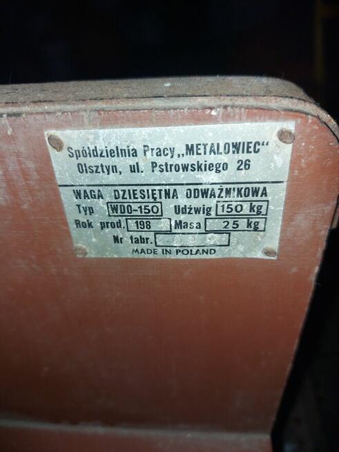 Waga dziesiętna odważnikowa WDO-150 \