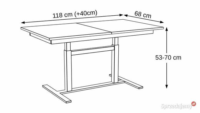 ŁAWA ŁAWOSTÓŁ STÓŁ STOLIK ROZKŁADANA PODNOSZONA LOFT GAZOWY