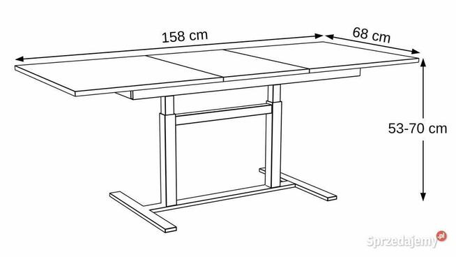 ŁAWA ŁAWOSTÓŁ STÓŁ STOLIK ROZKŁADANA PODNOSZONA LOFT GAZOWY