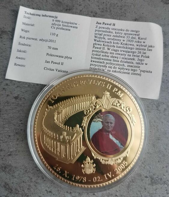 4 x PAPIEŻ Jan Paweł II Benedykt XVI Leo XIII Pius IX CERTYF