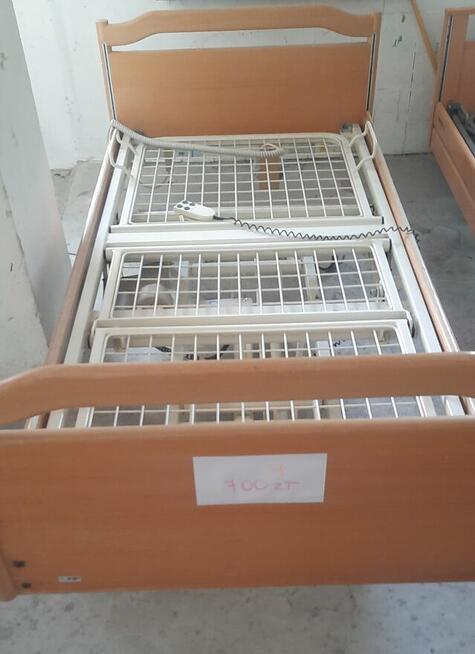 Łóżko rehabilitacyjne elektryczne drewniane szitalne meblowe