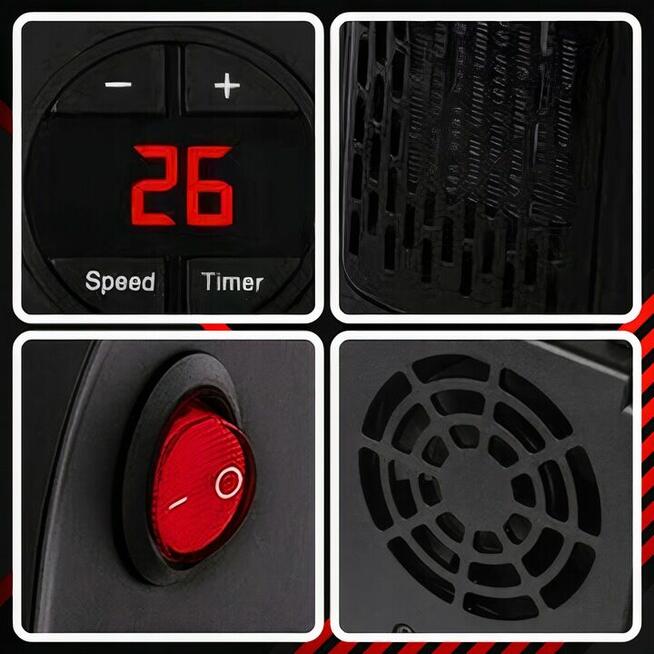 MOCNY GRZEJNIK.ELEKTRYCZNY OGRZEWACZ.MINI Farel400W.DMUCHAWĄ