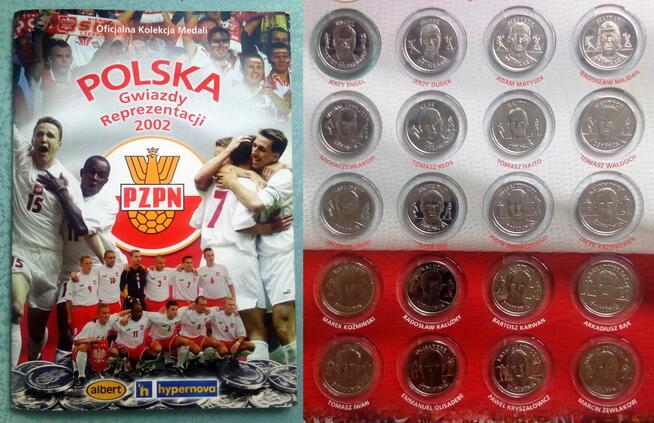 Album Medale Monety Zestaw Gwiazdy Reprezentacji Piłkarze