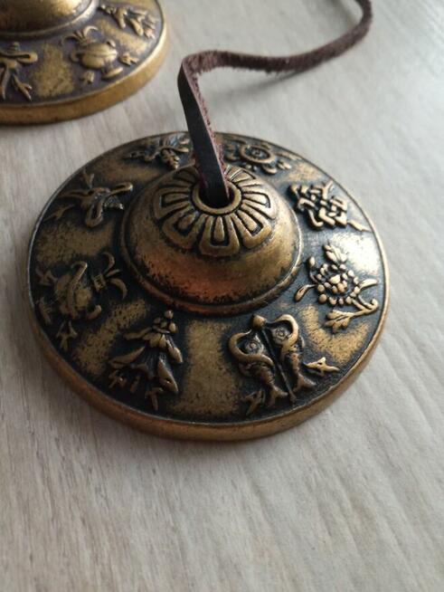 Cymbałki Tingsha talerzowe dzwonki tybetańskie joga medytacj