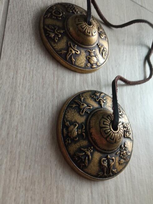 Cymbałki Tingsha talerzowe dzwonki tybetańskie joga medytacj