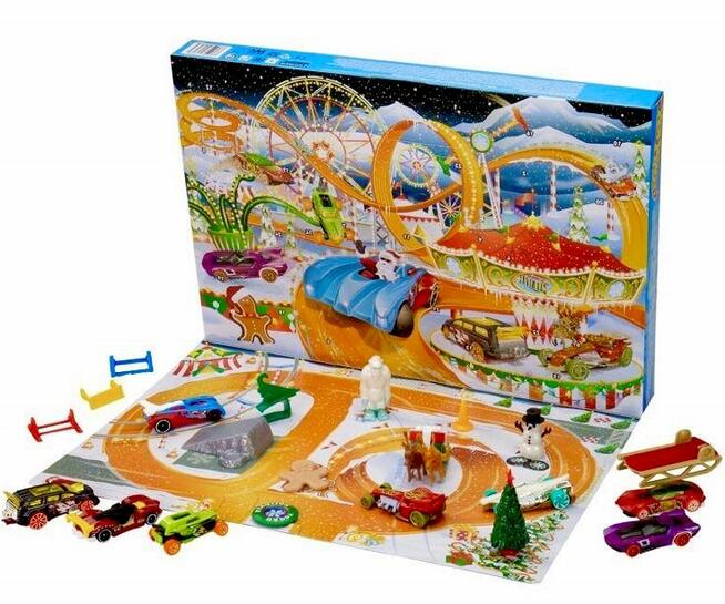 KALENDARZ ADWENTOWY Z POJAZDAMI HOT WHEELS DLA DZIECI