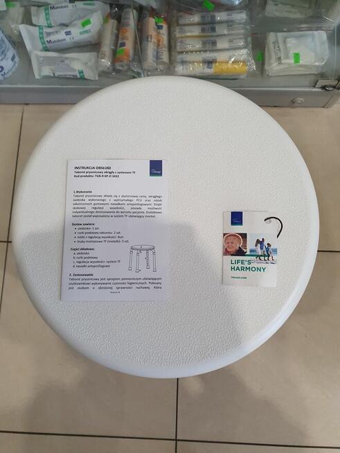 Taboret okrągły prysznicowy - wanna Timago 3432