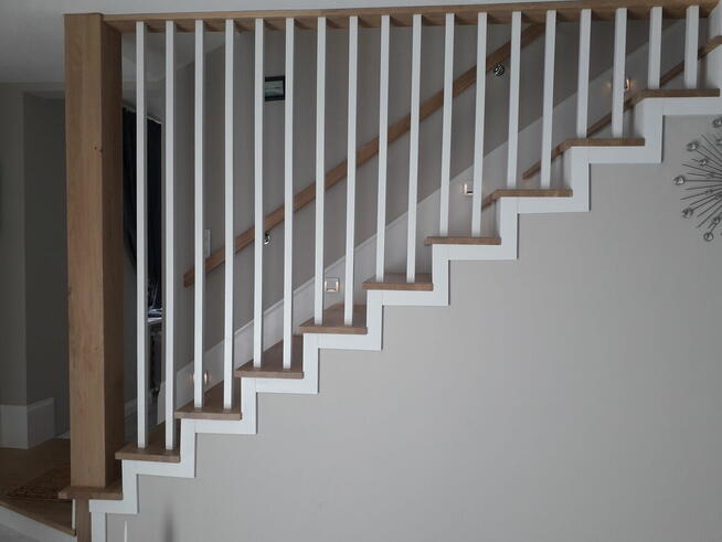 Stopnie schody trepy drewniane na beton