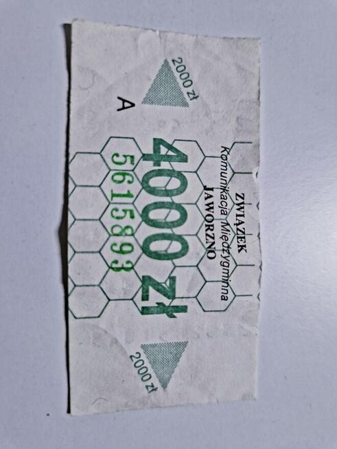 Stary bilet komunikacji miejskiej