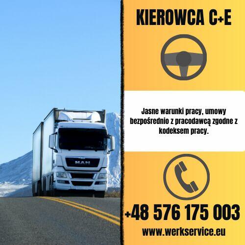 Kierowca CE okolice Lipska plandeka