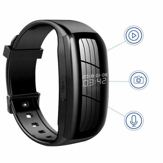 Elegancki ZEGAREK SZPIEGOWSKI Q5 dyskretna mini kamerka