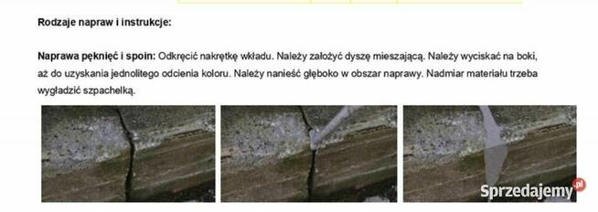 BETON w tubie do szybkich napraw pęknięć betonu, schodów