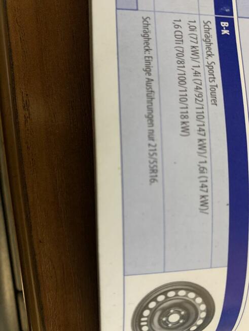 orginalne felgi opel Astra k;Sports tourer