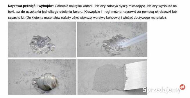 BETON w tubie do szybkich napraw pęknięć betonu, schodów