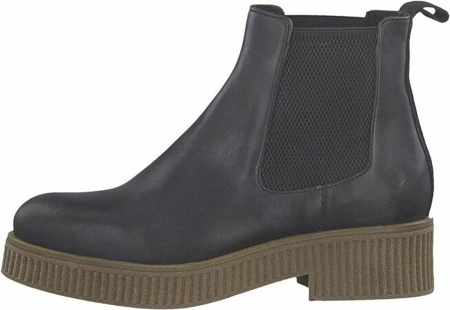 38 Tamaris Chelsea czarne skóra 24,5 cm