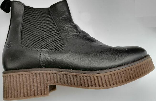 38 Tamaris Chelsea czarne skóra 24,5 cm