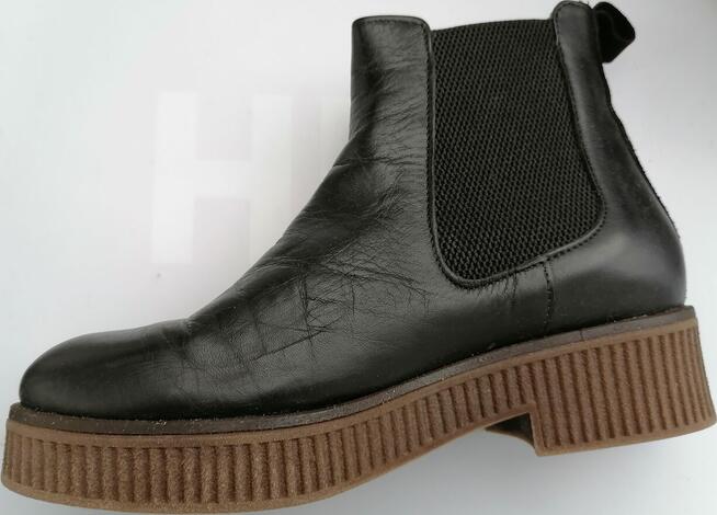 38 Tamaris Chelsea czarne skóra 24,5 cm