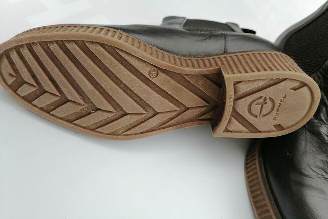 38 Tamaris Chelsea czarne skóra 24,5 cm