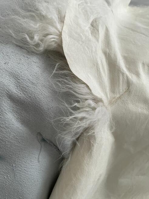 Poduszki z jagnięcej skóry Tybet niebieskie