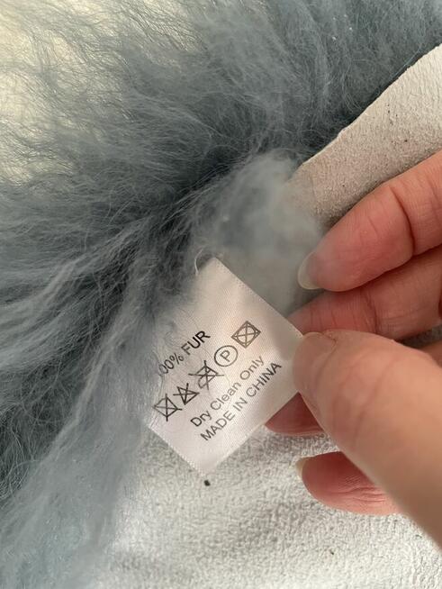 Poduszki z jagnięcej skóry Tybet niebieskie