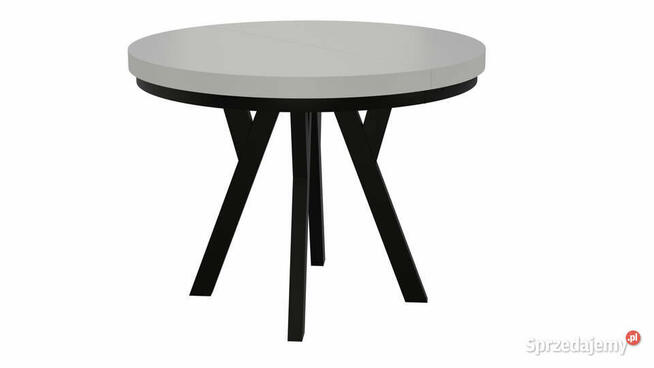 STÓŁ OKRĄGŁY ROZKŁADANY METAL LOFT SALON KUCHNIA POKÓJ