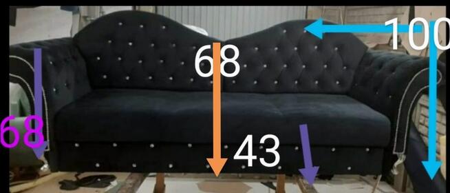 Sofa glamour 230 wygoda producent spanie 150x195