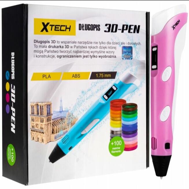 Długopis 3D Xtech 3D-Pen 2 Generacja 100 M wkładu