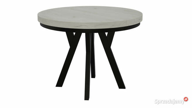 STÓŁ OKRĄGŁY ROZKŁADANY METAL LOFT SALON KUCHNIA POKÓJ