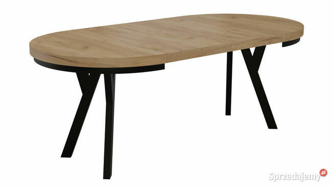 STÓŁ OKRĄGŁY ROZKŁADANY METAL LOFT SALON KUCHNIA POKÓJ