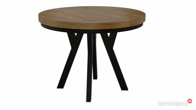 STÓŁ OKRĄGŁY ROZKŁADANY METAL LOFT SALON KUCHNIA POKÓJ