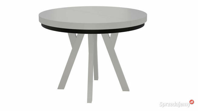 STÓŁ OKRĄGŁY ROZKŁADANY METAL LOFT SALON KUCHNIA POKÓJ
