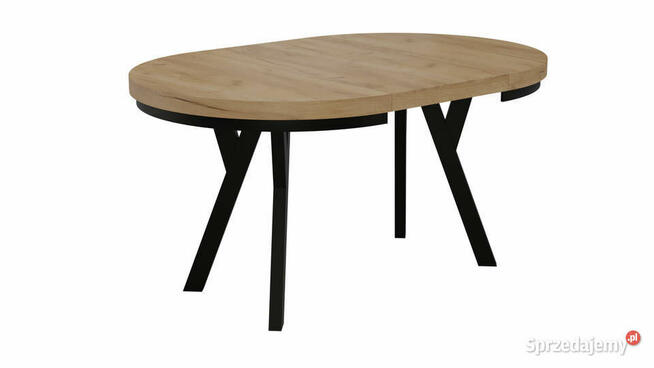 STÓŁ OKRĄGŁY ROZKŁADANY METAL LOFT SALON KUCHNIA POKÓJ