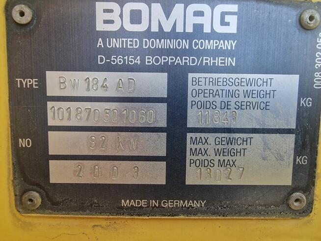 BOMAG BW 184 AD walec drogowy