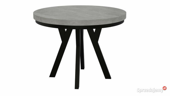 STÓŁ OKRĄGŁY ROZKŁADANY METAL LOFT SALON KUCHNIA POKÓJ