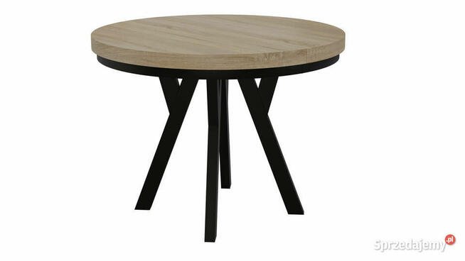 STÓŁ OKRĄGŁY ROZKŁADANY METAL LOFT SALON KUCHNIA POKÓJ