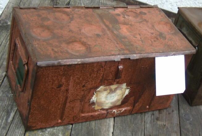 SKRZYNKA POJEMNIK MAGAZYNOWY METALOWY ZAMYKANY STALOWY HOBOK