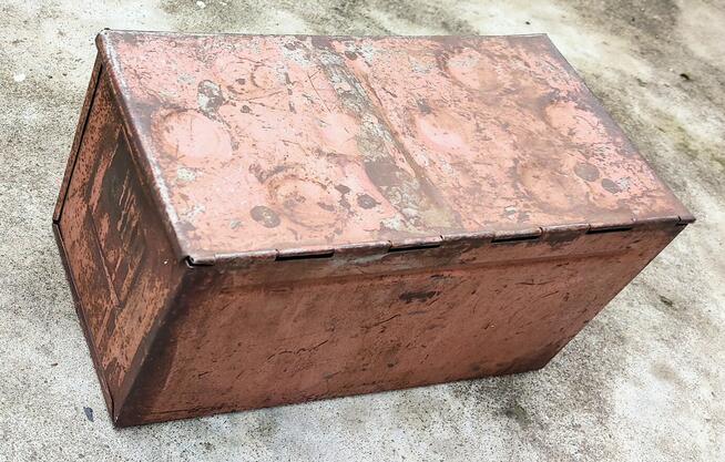 SKRZYNKA POJEMNIK MAGAZYNOWY METALOWY ZAMYKANY STALOWY HOBOK