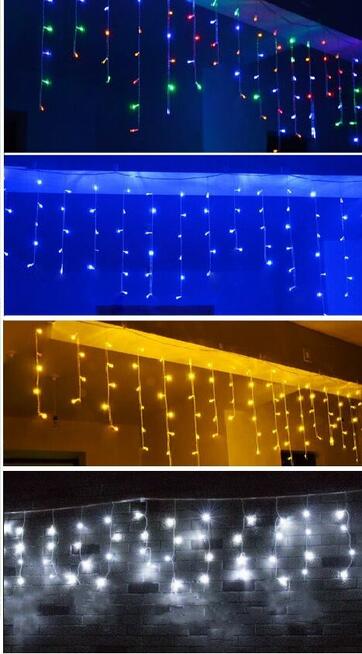 Sople 200 300 500 LED Kurtyna 8 funkcji 4 kolory HURT