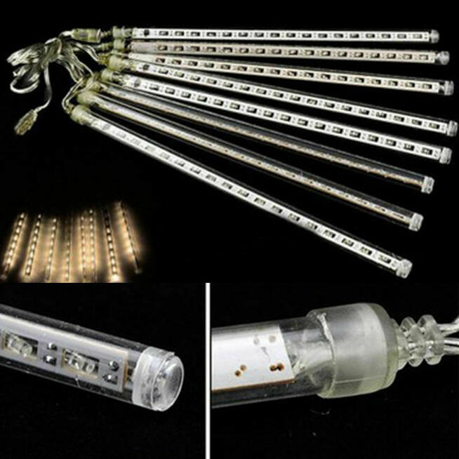 Sople Kapiący śnieg meteory LED lampki zimne rgb niebieskie