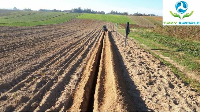 USŁUGA Koparka łancuchowa minikoparka wykop liniowy trencher