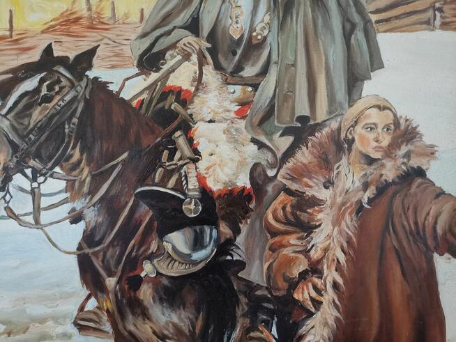 Ranny kirasjer i dziewczyna kopia Wojciecha Kossaka
