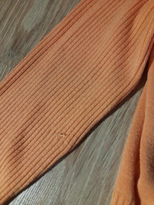 Bawełniany krótki sweterek pomarańczowy