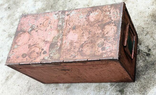 SKRZYNKA POJEMNIK MAGAZYNOWY METALOWY ZAMYKANY STALOWY HOBOK