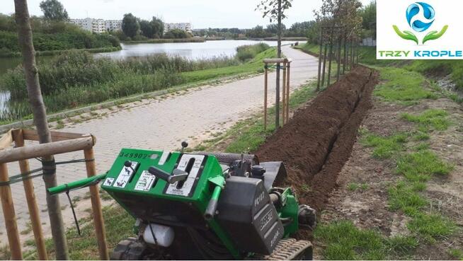 USŁUGA Koparka łancuchowa minikoparka wykop liniowy trencher