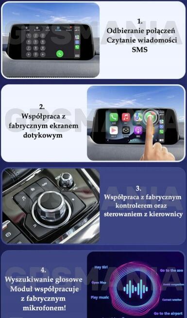 Mazda Android Auto CarPlay do systemu MZD CONNECT CX-3 CX-5