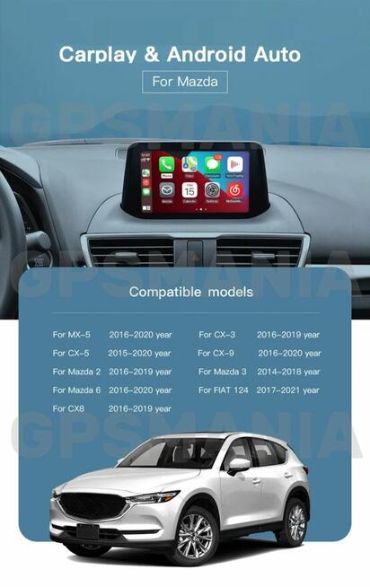 Mazda Android Auto CarPlay do systemu MZD CONNECT CX-3 CX-5
