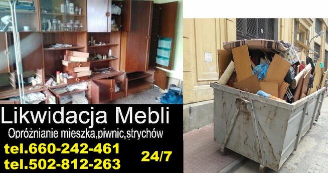 WYWÓZ STARYCH MEBLI OPRÓŻNIANIE MIESZKAŃ PIWNIC
